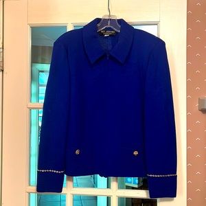 St.John skirt / jacket 2 piece royal blue knit suit 💙💃🏻